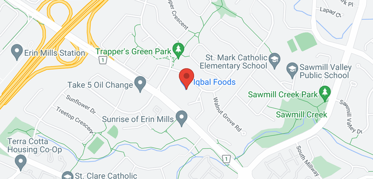 map of #12 -4099 ERIN MILLS PKWY